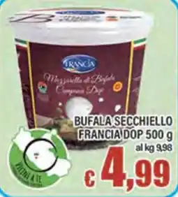Top Supermercati Mezzarella di Bufala Campana DOP Franca offerta
