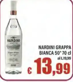 Top Supermercati Nardini Grappa Bianca offerta