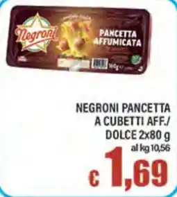 Top Supermercati Negroni pancetta a cubetti affumicata dolce offerta