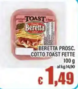 Top Supermercati Beretta prosciutto cotto toast fette offerta