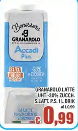 Top Supermercati Granarolo latte UHT offerta