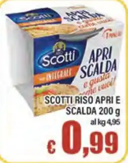 Top Supermercati Scotti riso apri e scalda offerta