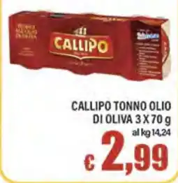 Top Supermercati Callipo tonno olio di oliva offerta