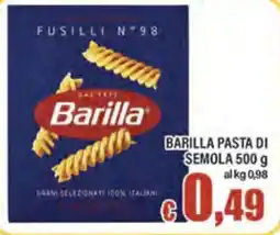 Top Supermercati Barilla pasta di semola offerta