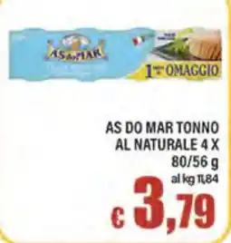 Top Supermercati As do Mar tonno al naturale offerta