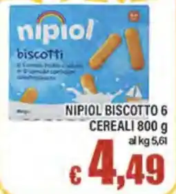Top Supermercati Nipiol biscotti offerta