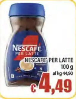 Top Supermercati Nescafe per latte offerta