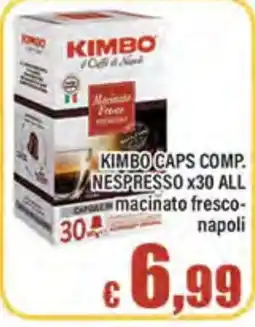 Top Supermercati Kimbo Caps Comp Nespresso offerta
