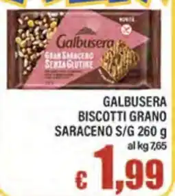 Top Supermercati Galbusera biscotti grano saraceno s/g offerta