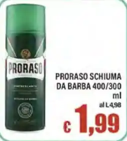Top Supermercati Proraso schiuma da barba offerta