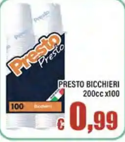 Top Supermercati Presto bicchieri offerta