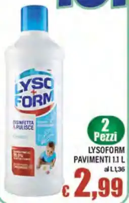 Top Supermercati Lysoform pavimenti offerta
