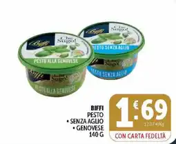 Deco Market Biffi pesto senza aglio genovese offerta