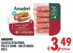 Decò Local Amadori Salsicce di tacchino, pollo e suino offerta