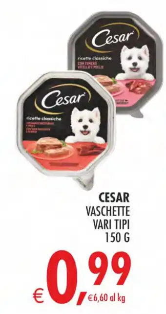 Cesar vaschette vari tipi