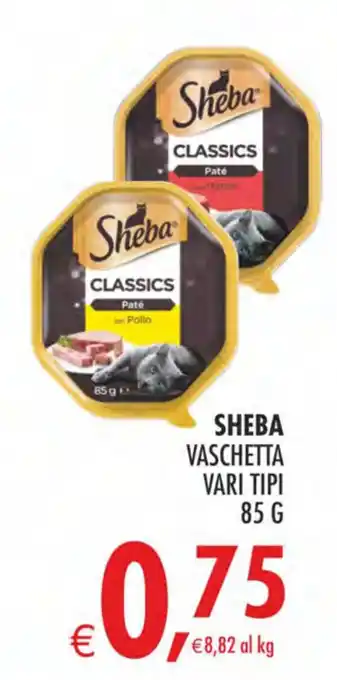 Sheba vaschetta vari tipi