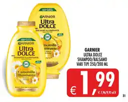 Decò Local Garnier Ultra Dolce Shampoo/Balsamo offerta