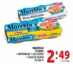 Deco Market Mareblu tonno naturale leggero olio d'oliva offerta