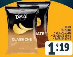 Deco Market Decò patatine classiche offerta