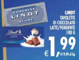 Decò Local Lindt Tavolette di cioccolato latte/fondente offerta
