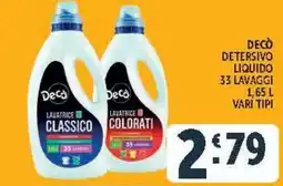 Deco Market Decò detergente liquido lavatrice offerta