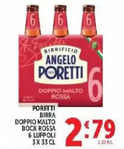 Deco Market Poretti birra doppio malto bock rossa offerta