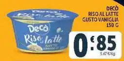 Deco Market Decò Riso al latte Gusto vaniglia offerta