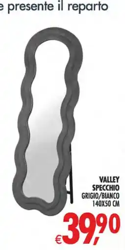 Deco Superstore Valley specchio grigio/bianco offerta