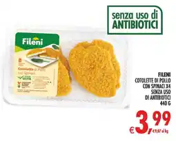 Deco Superstore Fileni Cotolette di Pollo con Spinaci offerta