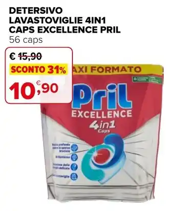 Detersivo lavastoviglie 4in1 caps excellence pril