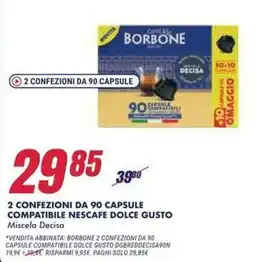 Trony Caffè Borbone Miscela Decisa offerta