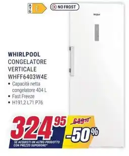 Trony Whirlpool congelatore verticale offerta