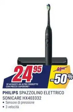 Trony Philips spazzolino elettrico sonicare hx403332 offerta