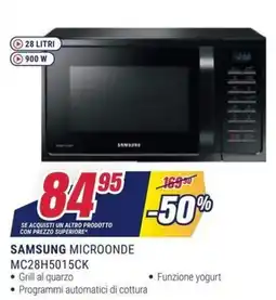 Trony Samsung microonde MC28H5015CK offerta