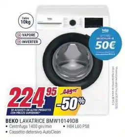 Trony Beko lavatrice BMW10149DB offerta