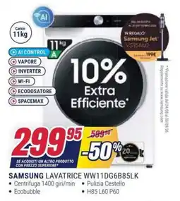Trony Samsung lavatrice WW11DG6B85LK offerta