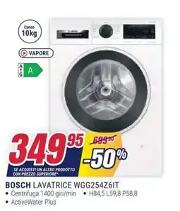 Trony Bosch lavatrice WGG254Z6IT offerta