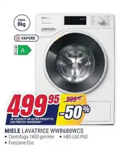 Trony Miele lavatrice WWB680WCS offerta