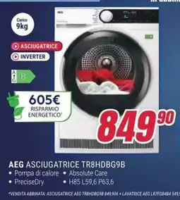 Trony AEG Asciugatrice TR8HDBG9B offerta