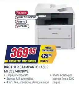 Trony Brother stampante laser MFCL3740CDWE offerta