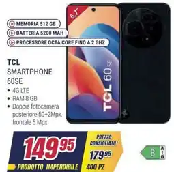 Trony TCL Smartphone 60SE offerta