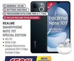 Trony Realme Smartphone Note 70T Special Edition offerta