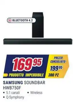 Trony Samsung Soundbar HWB750F offerta