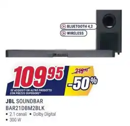 Trony JBL Soundbar BAR21DBM2BLK offerta