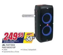Trony JBL PARTYBOX PARTYBOX310P offerta
