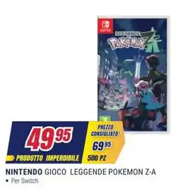 Trony Nintendo Gioco Leggende Pokemon Z-A offerta