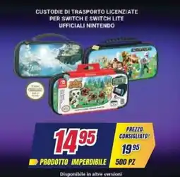 Trony Custodie di trasporto licenziate per Switch e Switch Lite ufficiali Nintendo offerta