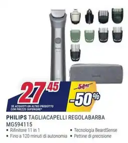 Trony Philips tagliacapelli regolabarba offerta