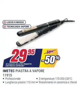 Trony Imetec piastra a vapore offerta