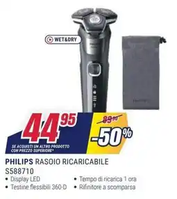 Trony Philips rasoio ricaricabile offerta